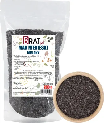 Image de Graines de pavot bleu moulues 200g