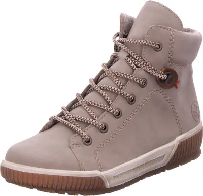 Produktbild von Rieker Schnürstiefel - Beige Synthetik Größe: 36 Normal