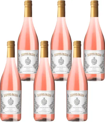 Produktbild von 6 Flaschen Doppio Passo Primitivo Rosato Puglia IGT Roséwein 12% vol. 0,75l