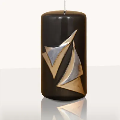 Produktbild von Designkerze Aurelia Stumpenkerze Schwarz 140 x Ø 70 mm