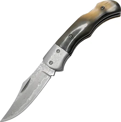 Obrázek produktu pro Damaškový skládací nůž DA3411 - Černá/Zelená KP39437