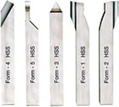 Produktbild von Proxxon 24550 Drehstahlsatz, 5-teilig, HSS (10 x 10 x 80 mm) für PD400