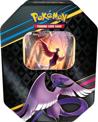 A Pokemon trading card game tin featuring Galar-Arktos.