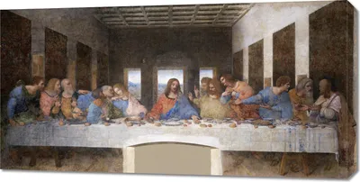 Immagine prodotto di Quadro 100x50cm L'Ultima Cena, Da Vinci Vintage per il salotto