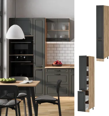 Produktbild von Apothekerschrank Vicco R-Line Anthrazit Landhaus 30 cm, Model 53690
