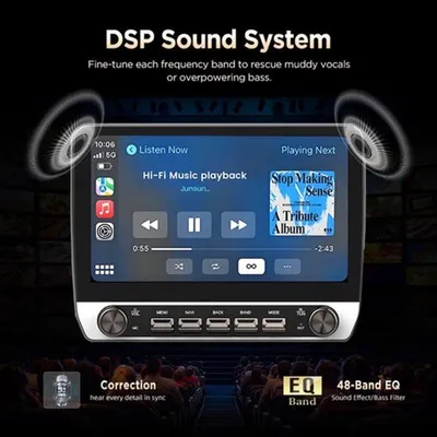 Image de Autoradio avec navigation, écran tactile de 10,1 pouces et système Android, puissance de 4 x 45W