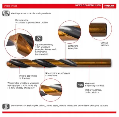 Zdjęcie produktu dla Proline Tools 79090, 125 mm, 9 mm, 1 szt.