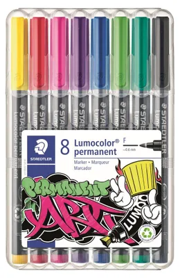 Zdjęcie produktu dla STAEDTLER® 318 WP8-1 Folienstift Lumocolor F perm 8St