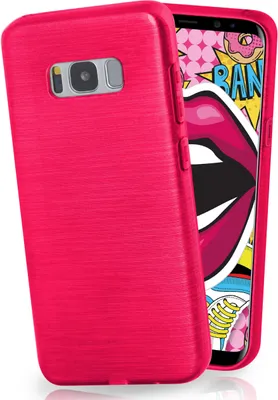Produktbild von moex® Brushed Case kompatibel mit Samsung Galaxy S8 - Hülle aus Silikon, Pink