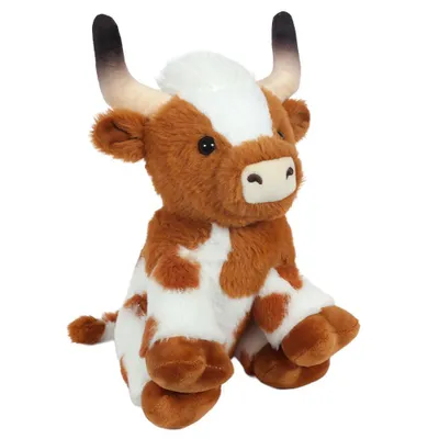 Produktbild von Plüschtier Kuh 30 cm hoch, braun weiß,  Kühe Stofftiere Kuscheltiere Bauernhoftiere Bauernhof Tiere