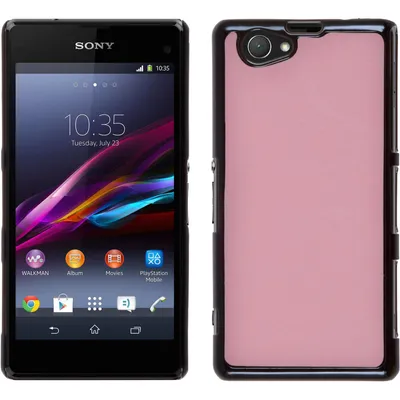 Produktbild von PhoneNatic Case kompatibel mit Sony Xperia Z1 Compact - Hülle rosa Lederoptik Hard-case + 2 Schutzfolien