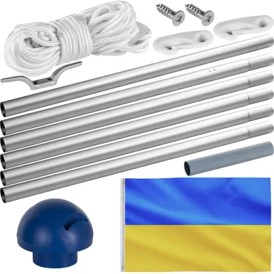 Obrázek produktu pro FLAGMASTER Vlajkový stožár vč. vlajky Ukrajina, 650 cm