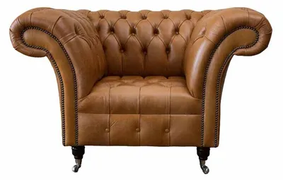 Immagine prodotto di Divano Chesterfield, imbottito in pelle,  con un solo posto