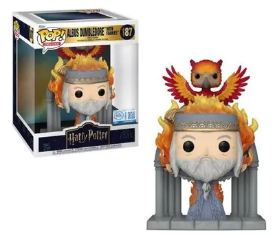 Produktbild von Funko Pop! Deluxe: Harry Potter - Albus Dumbledore with Fawkes #187 Funko Exclusive