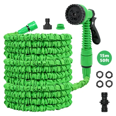Produktbild von OZAVO Flexibler Gartenschlauch Wasserschlauch flexibel dehnbarer Flexischlauch 5m,für Garten, Hof und Autoreinigung