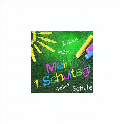 Produktbild von Paper+Design 27080 Lunchservietten Design "Mein 1. Schuletag" - 33 x 33 cm, 20 Stück