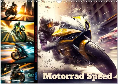 Produktbild von Motorrad Speed (Wandkalender 2025 DIN A3 quer), CALVENDO Monatskalender