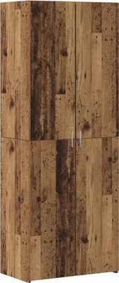Image de Haut Armoire 2 pcs Bois ancien 70 x 42,5 x 185 cm