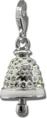 Image de SilberDream blanc Charm Cloche Zirconia Femme 925 argent Pendentif Charms GSC575W