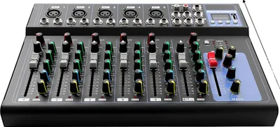 Produktbild von Audio-Mischer, 7-Kanal, 48V Phantomspannung, schwarz
