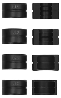 Produktbild von Pressbacken Set - Rohrpresszange U-Kontur U16–U32 - 4 Stück - Für 16, 20, 25, 32 mm Rohre - Pressbackeneinsatz - Cr45 Stahl