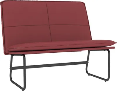 Productafbeelding van Bankje 100x75x76 cm kunstleer wijnrood
