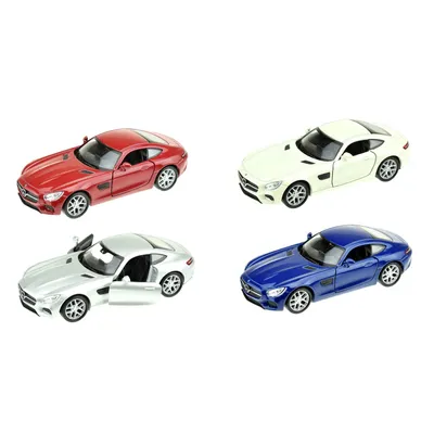 Productafbeelding van Welly Mercedes AMG GT, 10 cm, met vrijloop, kleur zwart, 12 stuks per display