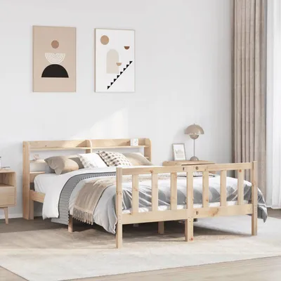Productafbeelding van Bedframe houten bed slaapkamerbed lattenbodem 160x200 cm massief grenenhout