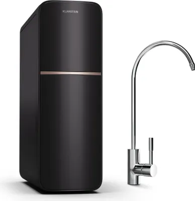 Produktbild von Klarstein Osmose-Wasserfilter-System für Umkehrosmose, 600GPD Untertisch Wasserfilter-System für Trinkwasser, 5-Stufen-Filtration, 2 Filter, Erreicht 99,99% Reinheit, Schnelle RO-Umkehrosmoseanlage