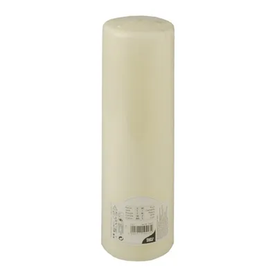 Produktbild von Papstar Stumpenkerze Ø 80 mm, 290 mm elfenbein Ivory mit Flachkopf 10413
