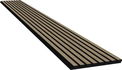 Produktbild von SAT Akustikpaneel 32 x 260 cm MDF-Lamellen Schallschutz Wandpaneel für Innenräume, Walnuss