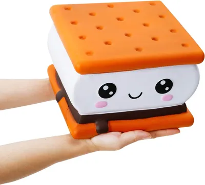 Productafbeelding van Squeeze speelgoed smore biscuit langzaam stijgende - Squishy Anti Stress Geurige Kawaii Angst Relief Jumbo