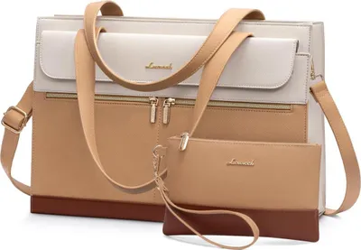 Obrázek produktu pro LOVEVOOK Laptop Bag 15,6 palcePolyuretankožené dámské kabelky taška přes rameno