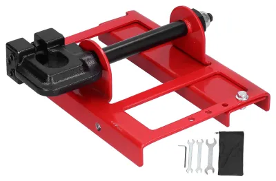Image de Guide de coupe pour déchiqueteuse à chaîne : fixation pour mini-déchiqueteuse à bois portable à coupe verticale