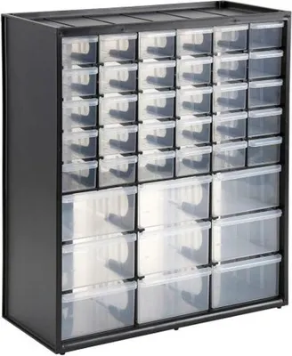 Obrázek produktu pro Úložný box Stanley 1-93-981, 39 přihrádek, vysokohustotní polypropylen, 445 mm x 35 cm x 33 cm, 7 l