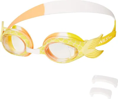 Produktbild von Gelbe Junior-Schwimmbrille „Meerjungfrau“, Antibeschlag-Linse