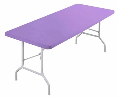 Produktbild von Elastische Tischdecke Elasthan Rechteckig mit Gummizug Lila 243x76cm