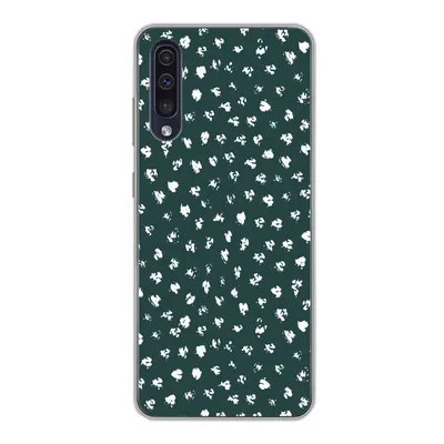Produktbild von MuchoWow® Handyhülle Schutzhülle Hülle für Samsung Galaxy A30s Polka dots - Weiß - Grün Silikon Softcase Handy Hülle - Karteninhaber