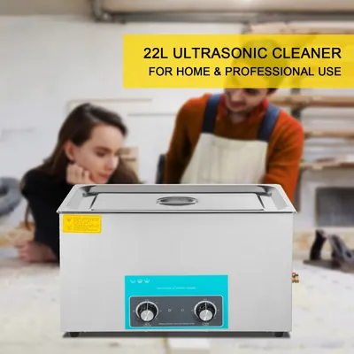 Immagine prodotto di VEVOR 22L pulitore ad ultrasuoni, acciaio inox 304, controllo professionale a manopola, pulitore ad ultrasuoni con timer di riscaldamento per gioielli, orologi, occhiali, circuiti stampati, piccole parti, strumenti dentali