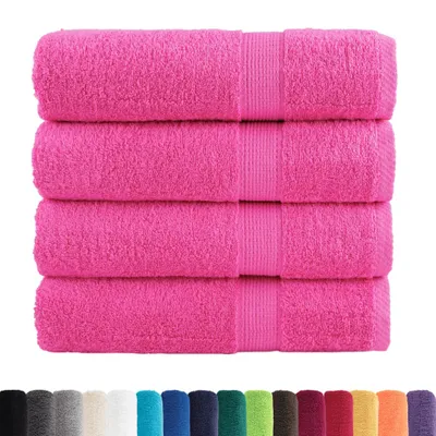 Immagine prodotto di Asciugamani da Doccia SOLUND 4 pz Rosa 70x140 cm 600 g/m²