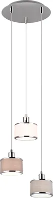 Zdjęcie produktu dla Lampa wisząca KAPRUN srebrno-odcienie srebra 3xE14x28W metal wym:150x29x29cm IP20 Trio