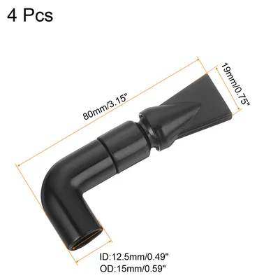 Produktbild von 4stk Aquarium Dš¹se 360¡ãFrei Drehbar Plastik Aquarium Pumpe Dš¹se 15mm/0.59" AD Flach Wasser Auslass Rš¹cklauf Rohr Anschluss fš¹r Aquarien Becken(Schwarz)