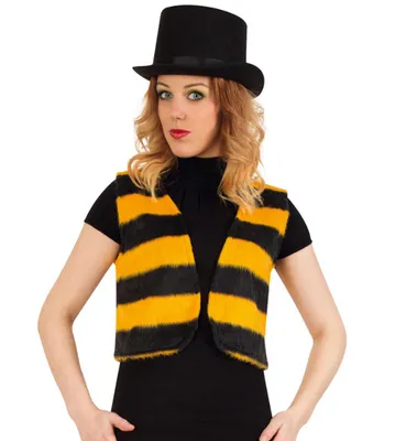Produktbild von Kostüm Bienen-Weste 1-tlg. mit Plüsch (M)