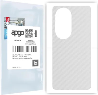 Produktbild von apgo Rückseite Schutzfolie für Huawei P50 Pro -  Hinten Schutzfolie Carbon Transparent (durchsichtig), Rückseite Folie schützt vor Kratzern und Fingerabdrücken