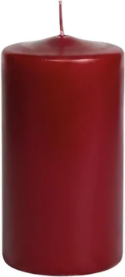 Image de Bougies Risthò, couleur bordeaux, diamètre 5 cm, hauteur 10 cm, lot de 12