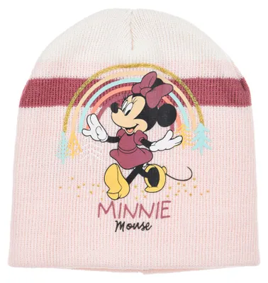 Produktbild von Minnie Mouse Baby Mädchen Winter-Mütze Beanie, Farbe:Rosa, Größe:48