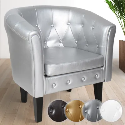 Obrázek produktu pro Miadomodo Křeslo Chesterfield, 58 x 71 x 70 cm, stříbrné