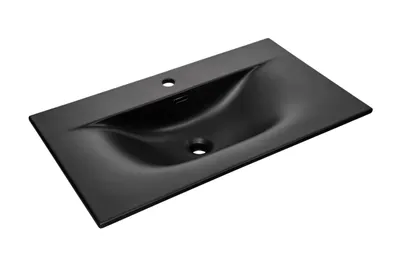 Image de Comad lavabo marbré SKY 1 noir mat 81x46x17 cm
