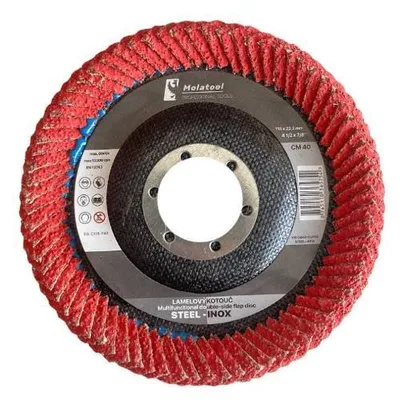 Produktbild von Doppelseitige Lamellenschleifscheibe Molatool Keramik 115 mm P40