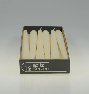 Produktbild von Spitzkerzen weiß 12 Stück